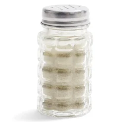 Sale Salière et poivrière de table en verre et inox 50ml Conservation Alimentaire