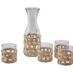 Online Service à boisson verre osier tressé naturel Vaisselle Et Accessoires De Table