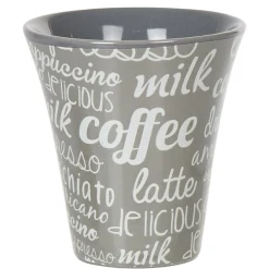 Outlet Service à café faïence ardoise gris blanc 6 personnes Vaisselle Et Accessoires De Table