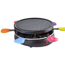 New Service à raclette grill caquelon multicolore 6 personnes Petit Électroménager