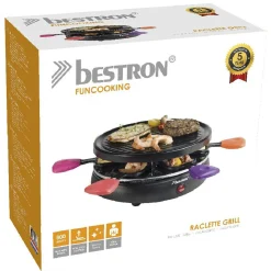 New Service à raclette grill caquelon multicolore 6 personnes Petit Électroménager