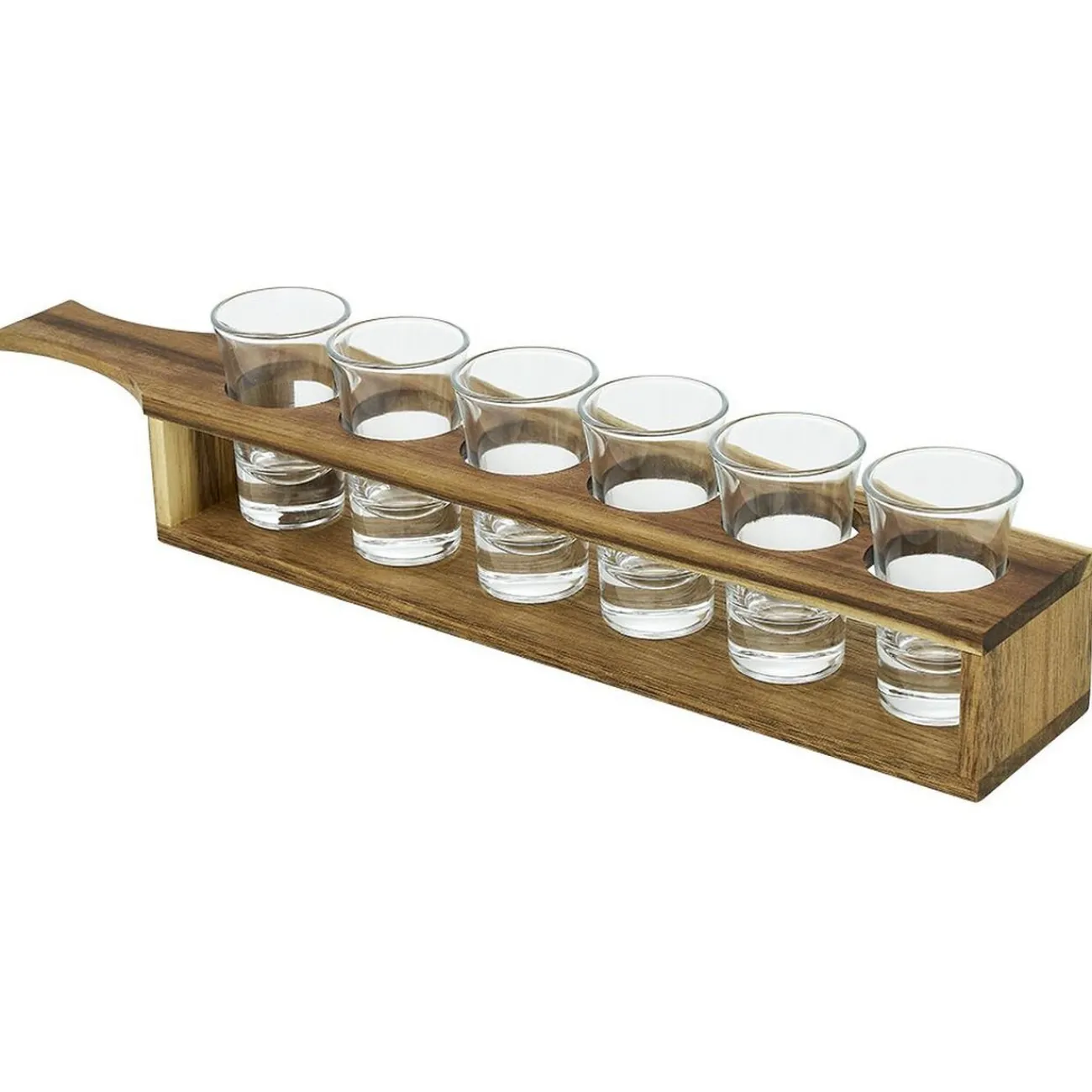 Service à shooter 6 verres avec support bois|Gifi Discount