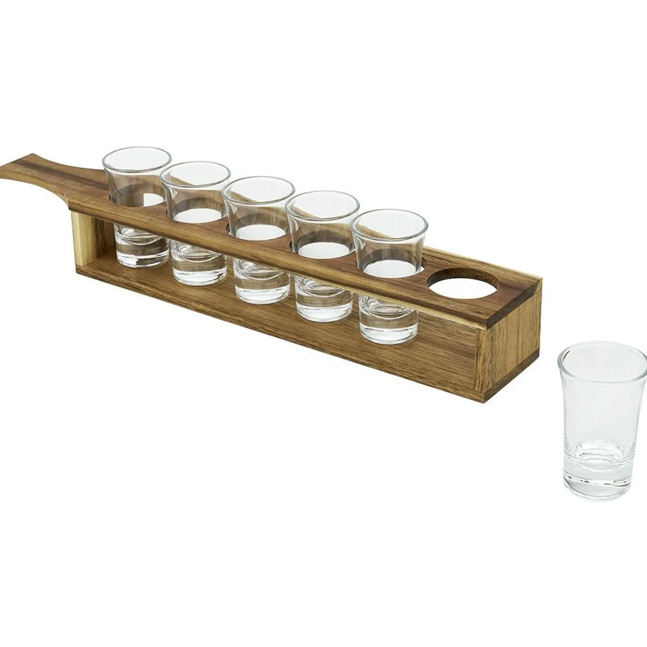 Service à shooter 6 verres avec support bois|Gifi Discount