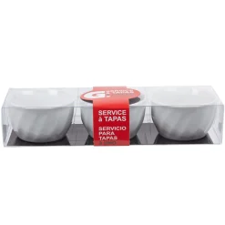 Service à tapas blanc 3 pièces|Gifi New
