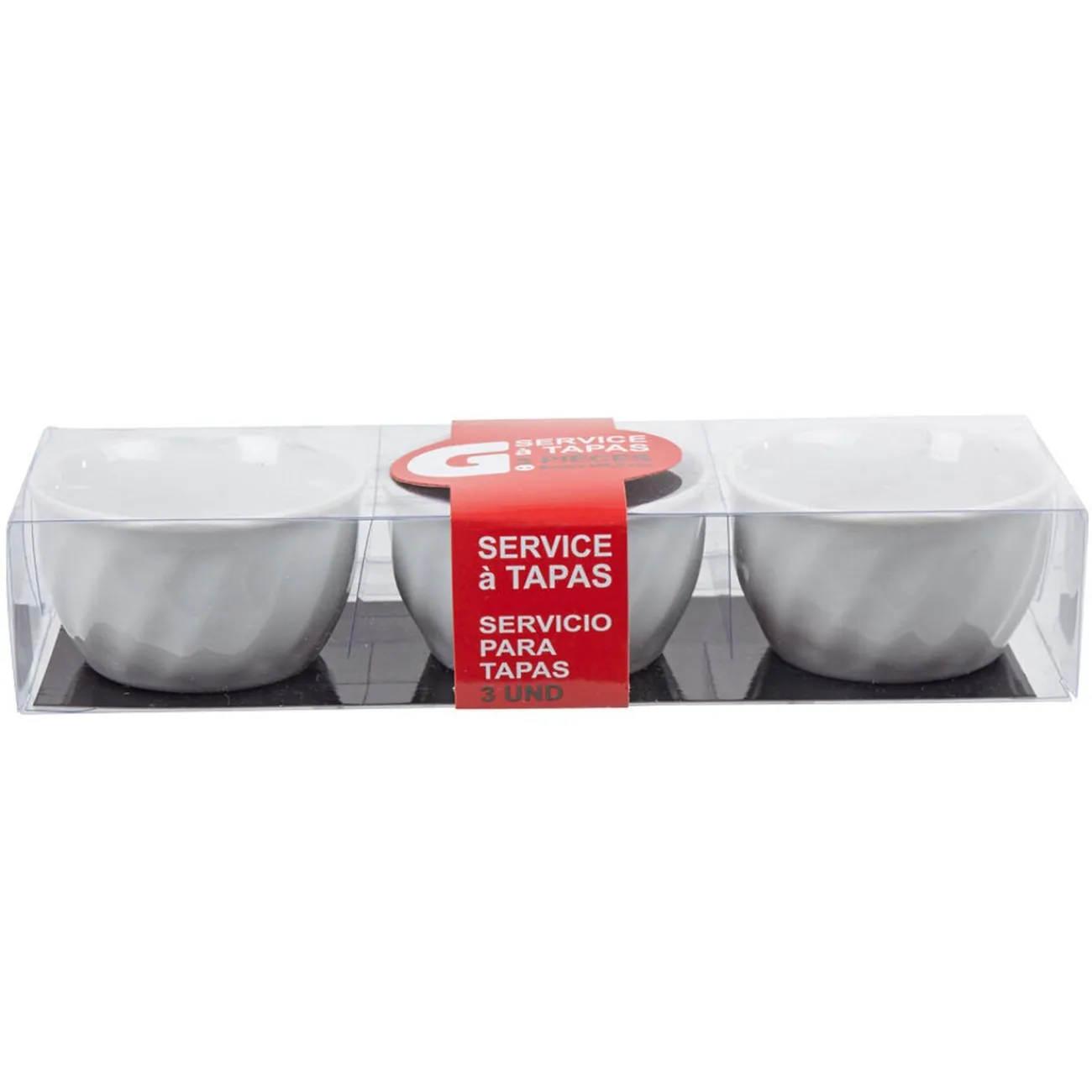 Service à tapas blanc 3 pièces|Gifi New