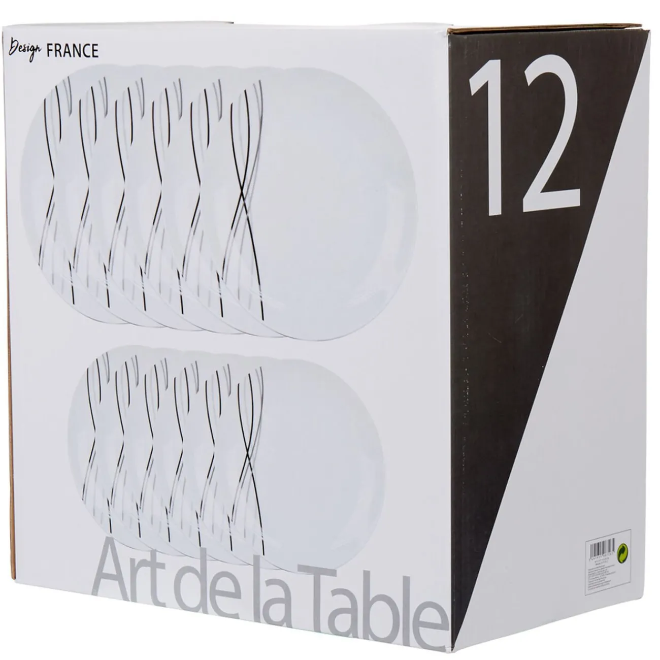 Service à vaisselle 12 pièces porcelaine blanche|Gifi Best