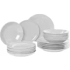 Service à vaisselle blanc en faïence 18 pièces|Gifi Discount