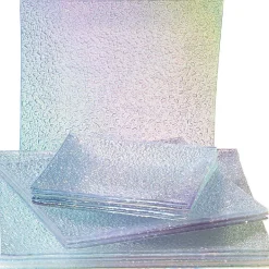 Service à vaisselle effet martelé bleu vert 12 pièces|Gifi Outlet