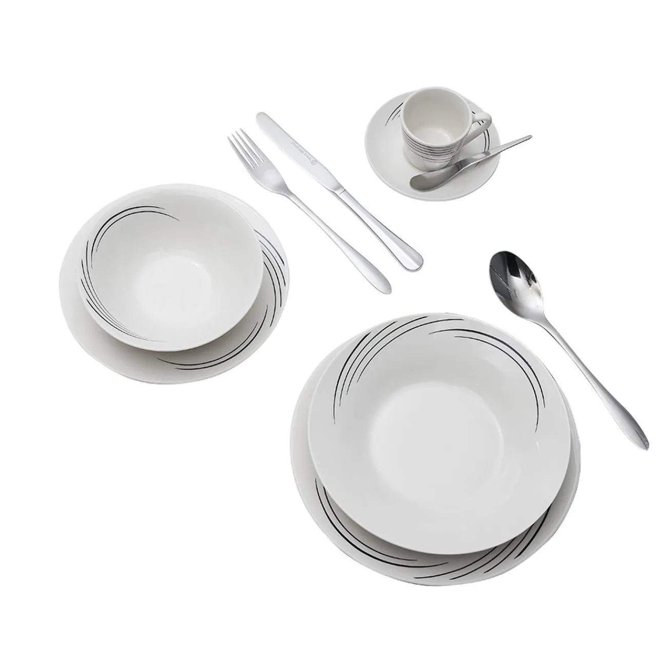 Service à vaisselle en porcelaine 48 pièces|Gifi Hot