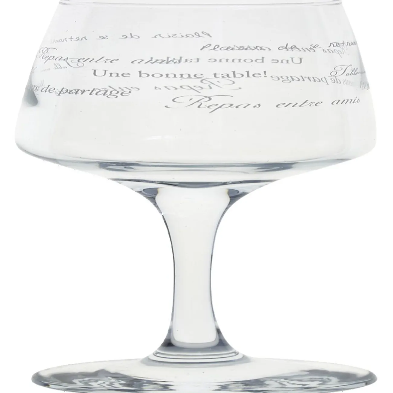 Service à verre transparent avec inscriptions phrases x12|Gifi Outlet