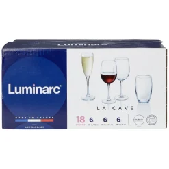 Service à verre transparent 18 pièces|Gifi Discount