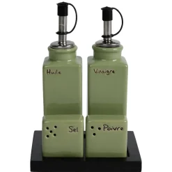 Service condiment en céramique + support|Gifi Best