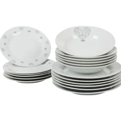 Service de table assiettes motif coeurs|Gifi Discount