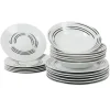 Outlet Service de table assiettes motif lignes Vaisselle Et Accessoires De Table