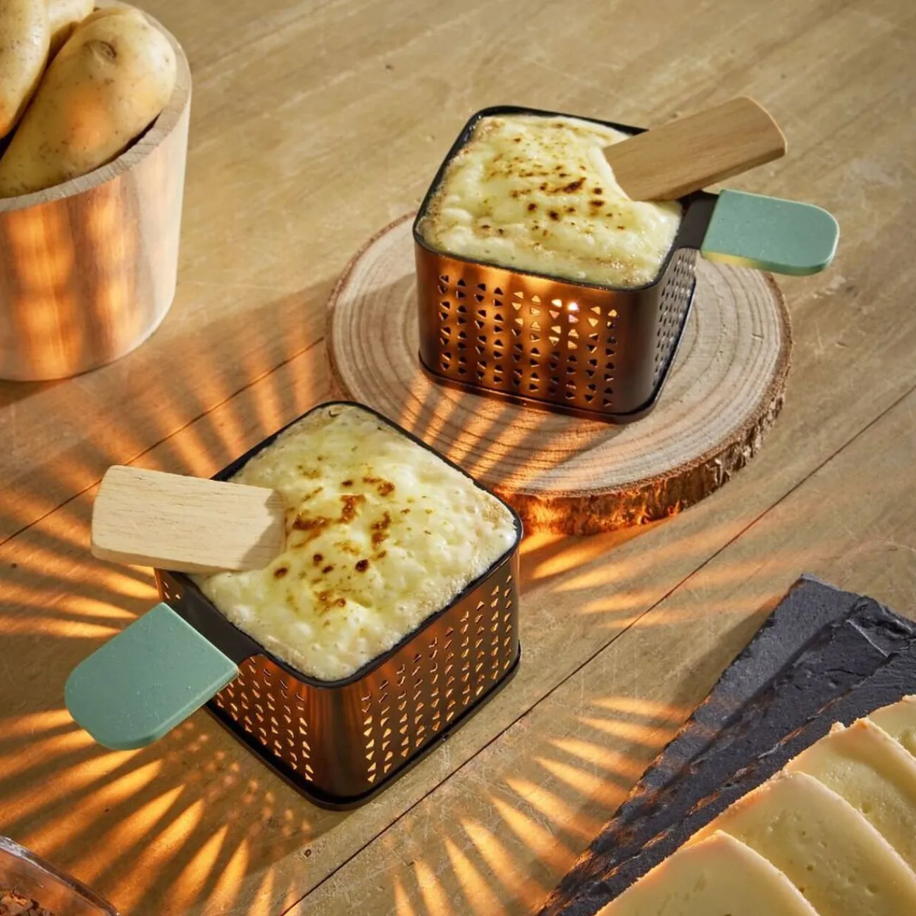 Clearance Service raclette à la bougie pour 2 personnes Petit Électroménager