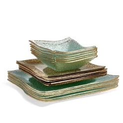 Service vaisselle doré transparent 18 pièces|Gifi Sale