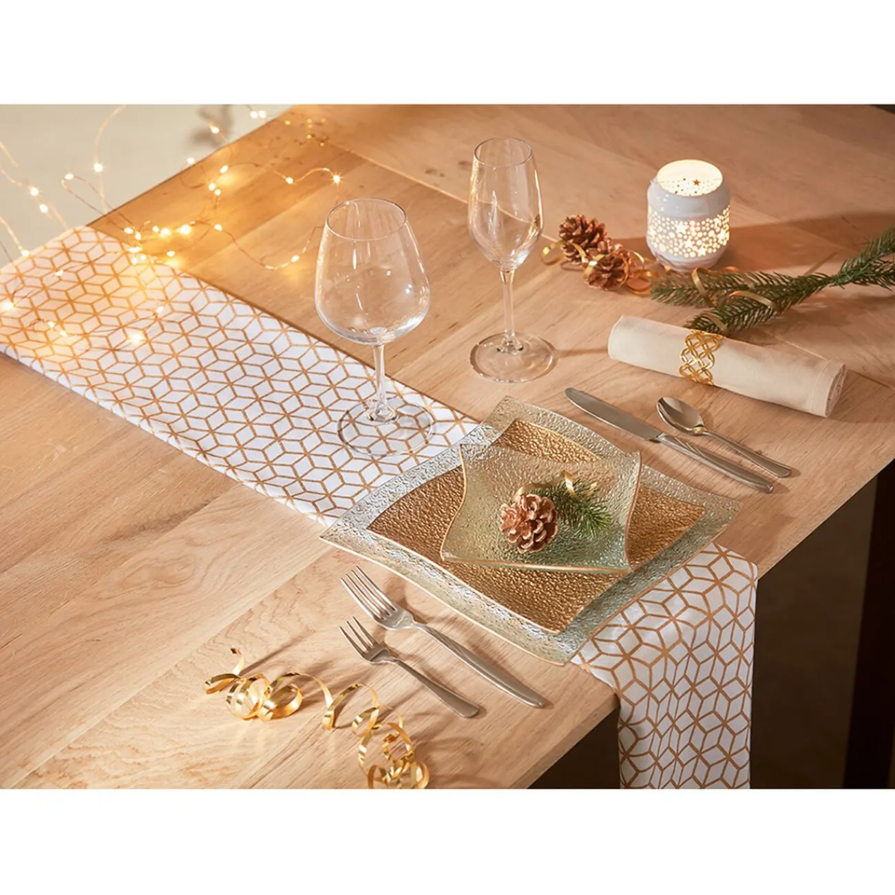 Service vaisselle doré transparent 18 pièces|Gifi Sale