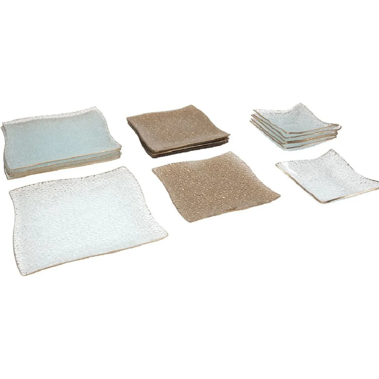 Service vaisselle doré transparent 18 pièces|Gifi Sale