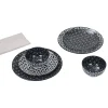 Service vaisselle en porcelaine 18 pièces motif graphique noir et blanc|Gifi New