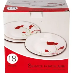 Online Service vaisselle porcelaine 18 pièces Vaisselle Et Accessoires De Table