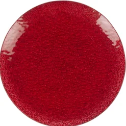 Service vaisselle rond en verre rouge transparent 18 pièces|Gifi