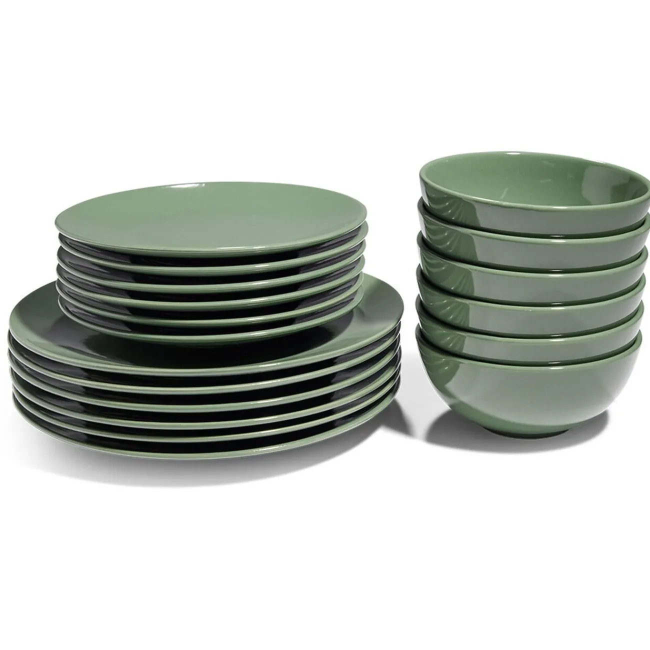 Service vaisselle vert 18pcs|Gifi Best