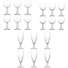 Service verre à pied ballon et flûte 18 pièces|Gifi Hot