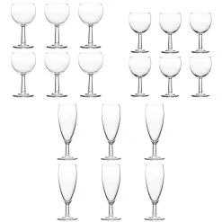 Service verre à pied ballon et flûte 18 pièces|Gifi Hot