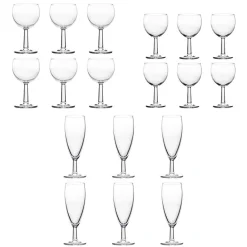 Service verre à pied ballon et flûte 18 pièces|Gifi Hot