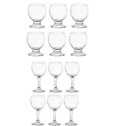 Service Verre ballon à pied transparent - Lot de 12|Gifi Discount
