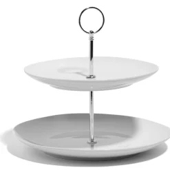 Sale Serviteur 2 niveaux blanc Vaisselle Et Accessoires De Table