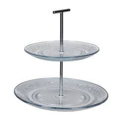 Serviteur double étage en verre|Gifi Clearance