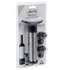 Set 1 pompe à vide + 2 bouchons à vin|Gifi Discount