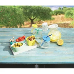 Set apéritif 10 pièces : 1 planche + 3 coupelles + 6 pics|Gifi