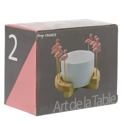 Set apéritif Aloha coupelle et pique flamant rose x 8|Gifi Best