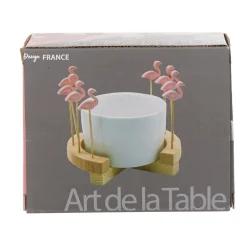 Set apéritif Aloha coupelle et pique flamant rose x 8|Gifi Best