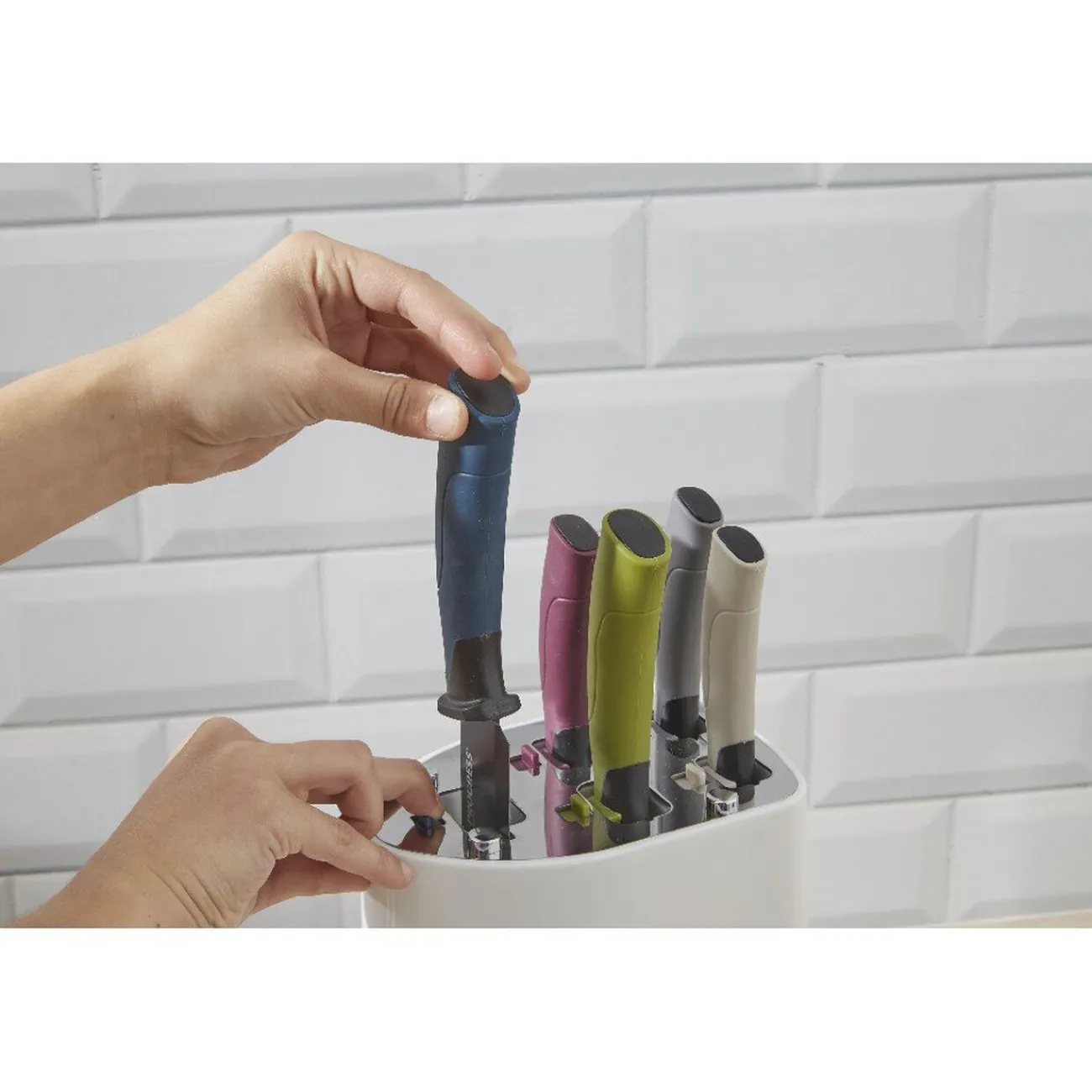 Sale Set bloc de sécurité avec 5 couteaux de cuisine Préparation Culinaire