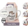 Set Cadeau tasse à thé et/ou chocolat avec sa cuillère 4 modèles|Gifi Discount