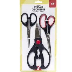 Set ciseaux de cuisine x3 Préparation Culinaire