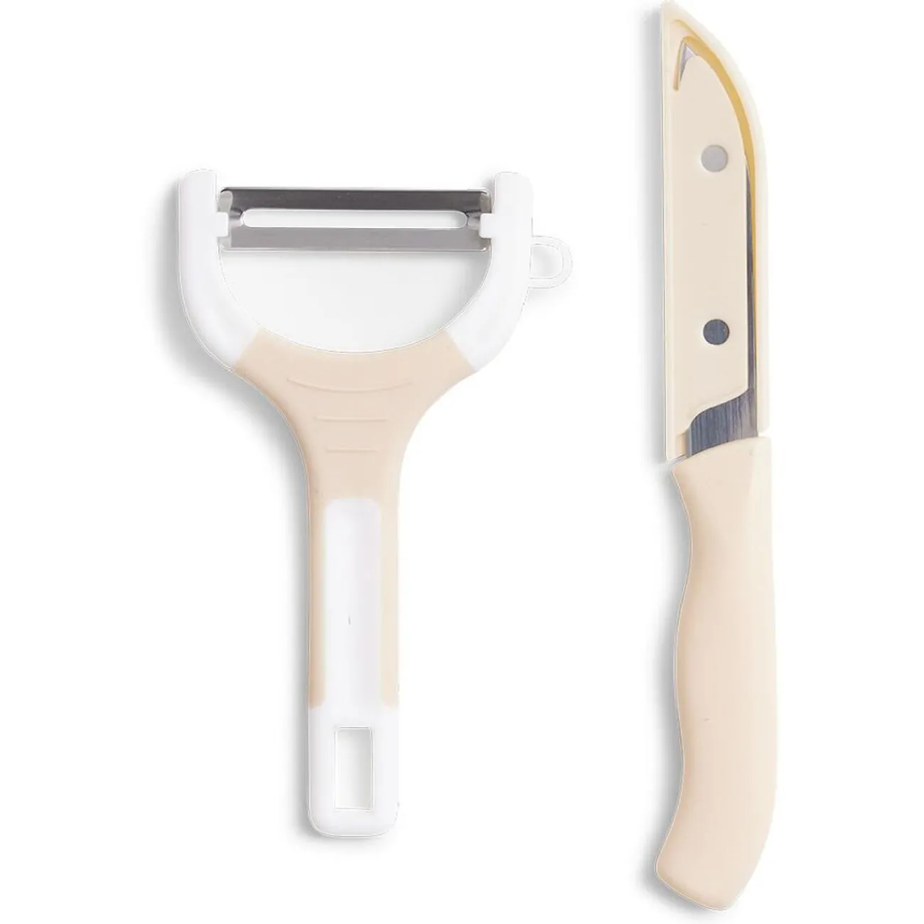 Sale Set couteau et éplucheur inox et plastique - 3 modèles Préparation Culinaire