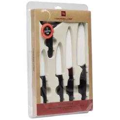 Set céramique couteau x4 avec économe x1 blanc et noir|Gifi Clearance