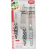 Outlet Set de 3 couteaux décorés Préparation Culinaire