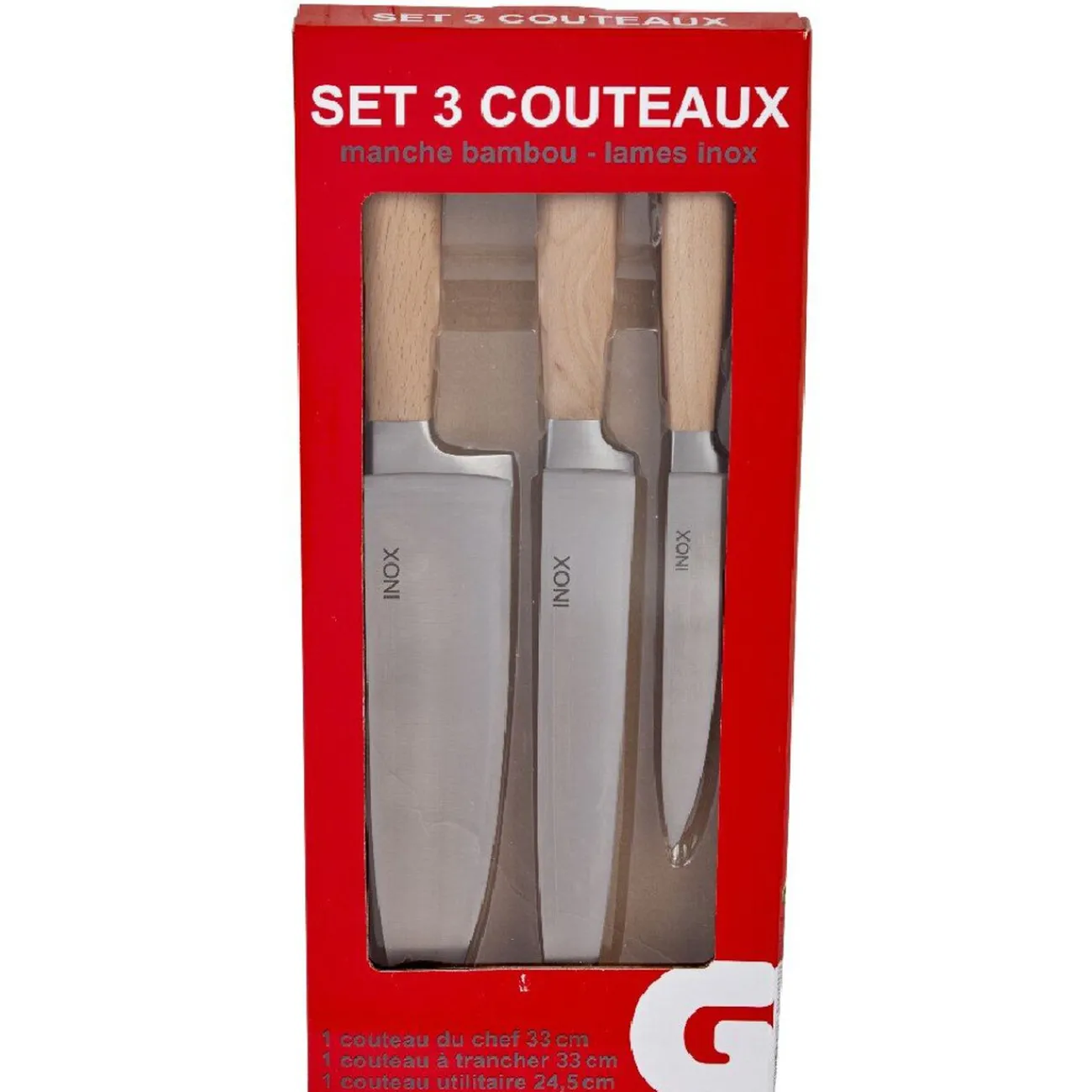 Outlet Set de 3 couteaux de cuisine Préparation Culinaire