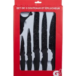 Set de 5 couteaux et 1 éplucheur Préparation Culinaire