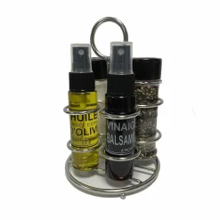 Set huile vinaigre sel poivre avec support|Gifi Best
