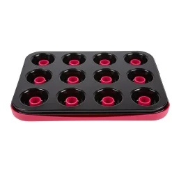 Best Set moule à muffins avec fond amovible et plateau Cuisson