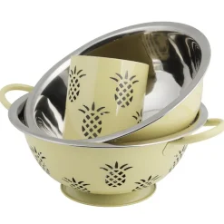 Hot Set passoire, saladier, porte-ustensiles vert design ananas Préparation Culinaire