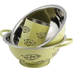 Sale Set passoire, saladier, porte-ustensiles vert design feuille Préparation Culinaire