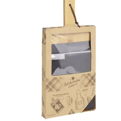 Outlet Set planche à découper + ardoise + tablier Préparation Culinaire