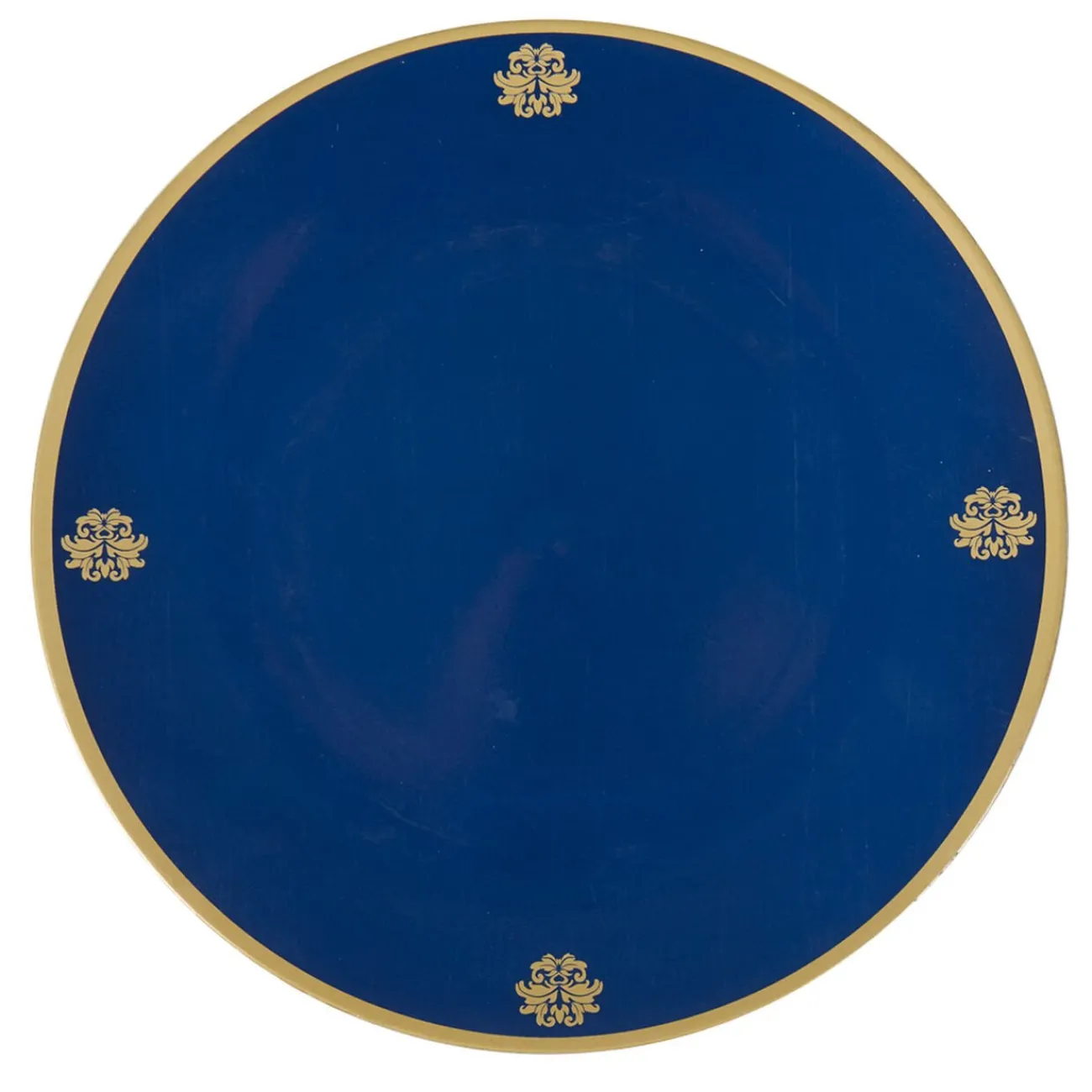 Sale Sous assiette décoration bleu nuit bordure doré Vaisselle Et Accessoires De Table